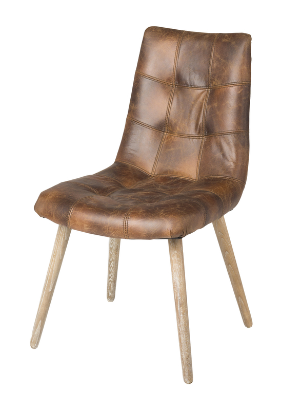 Sl 0015 Distressed Brown Leather Dining, Distressed Leather Dining Chairs