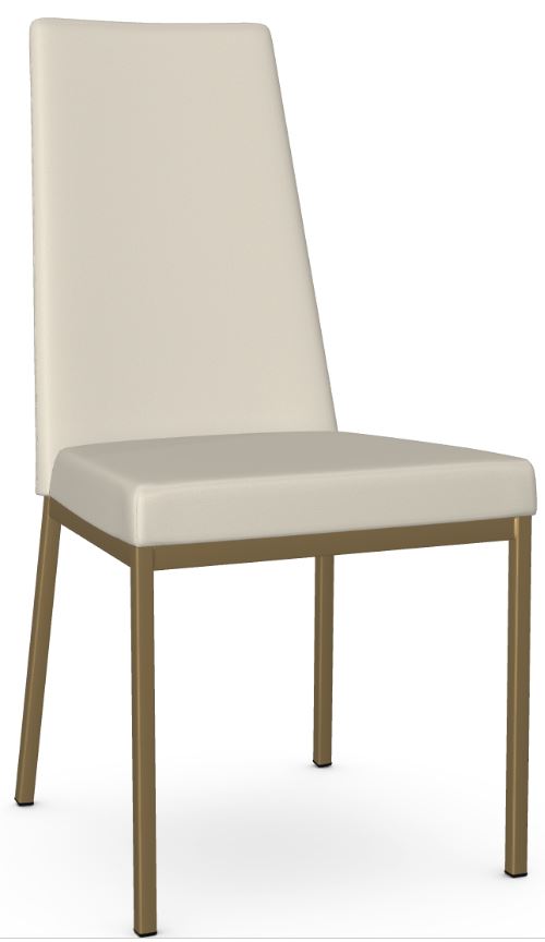 Simple Dining Chair In Gold Legs, Faux Leather Dining Chairs Canada