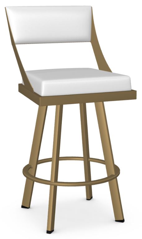 Swivel Counter Bar Stool In Gold Frame, White Kitchen What Color Bar Stools