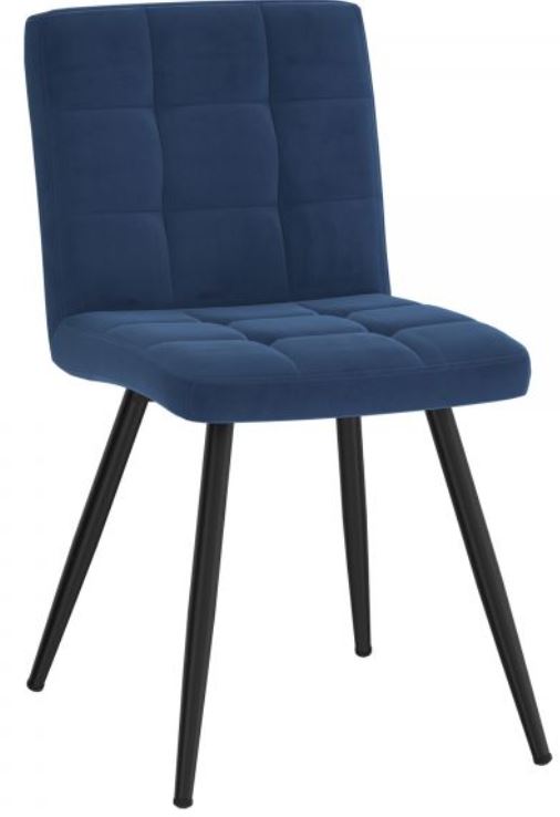 Blue Dinning Room Chair With Black Legs, Blue Leather Dining Chairs Canada