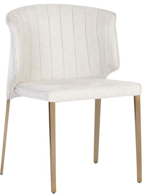Sr 106477 Off White Fabric Dining Chair, Off White Fabric Dining Chairs