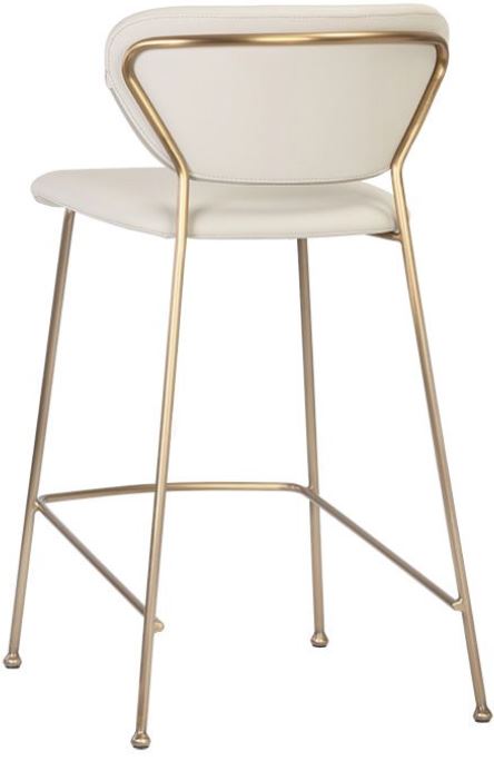 Bar Stools Kitchen Counter, White Leather Bar Stools With Gold Legs