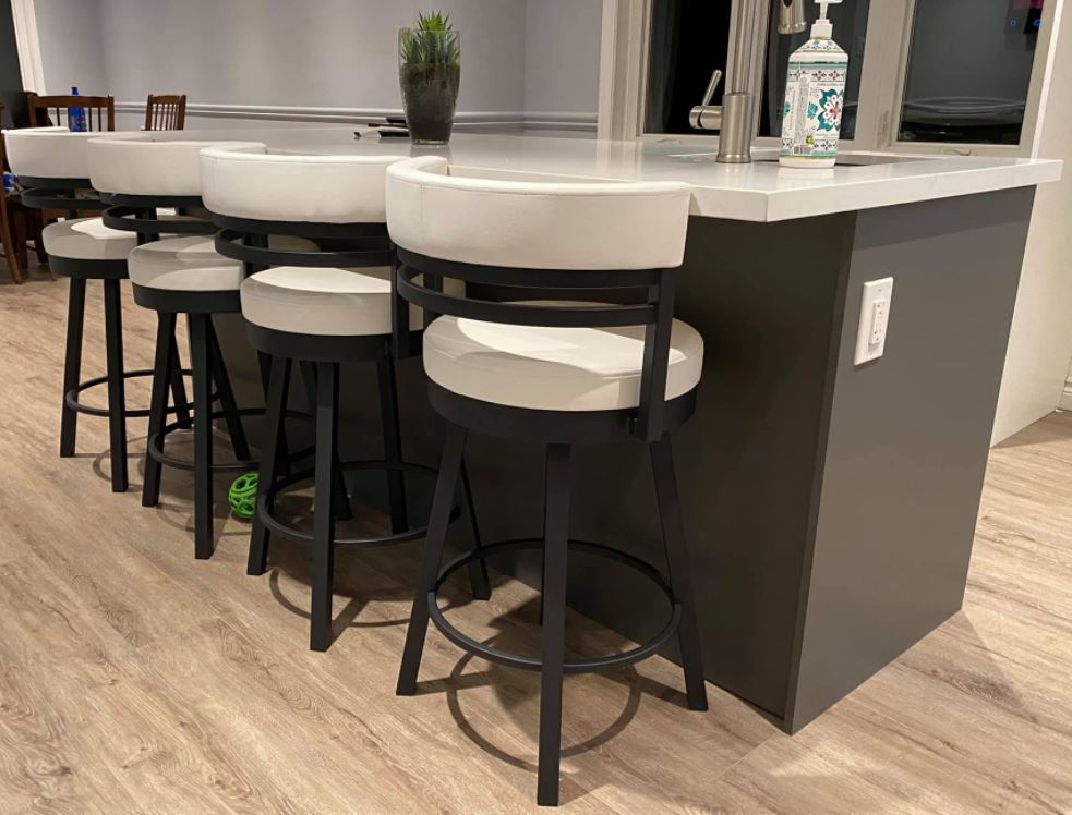 gray bar stool for kitchen island