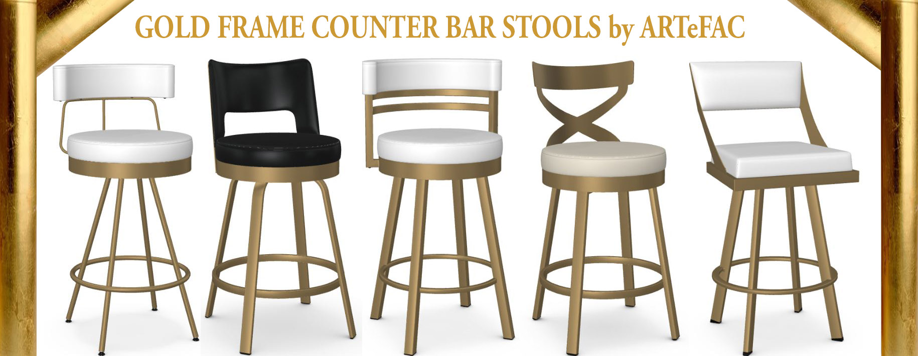 Chairs Bar Stools In Usa Artefac, Faux Leather Upholstered Bar Stools In Bronze Set Of 3