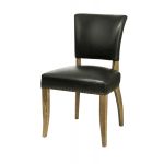 SL-002 Black Bicast Leather Dining Chair