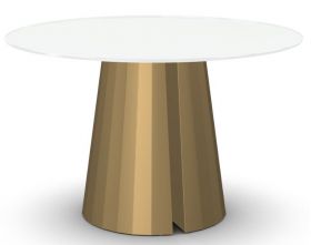 Gold with White Glass Top